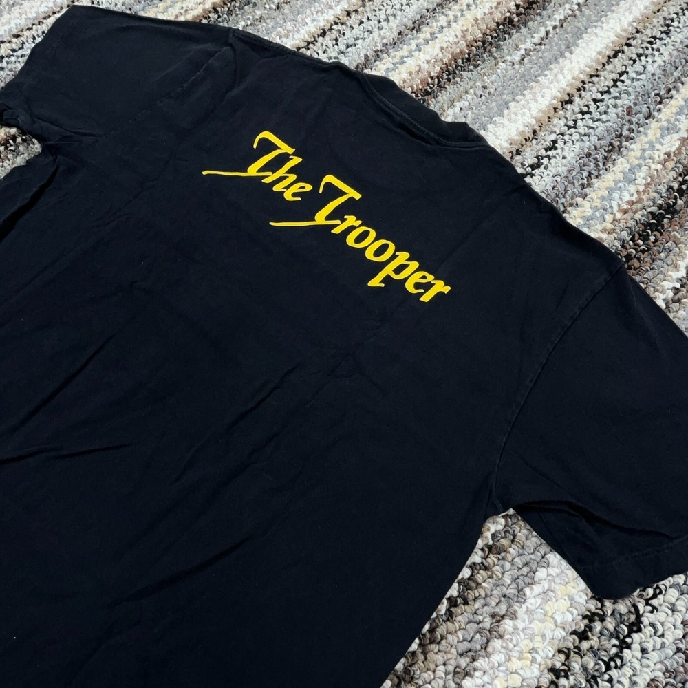 Vintage Iron Maiden Shirt Men XL Black Tee Single Stitch Band Concert Trooper - Picture 10 of 14